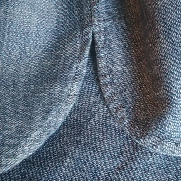 J. Jill Womens  Blue Chambray Shirt Dress Button down NWOT SIZE XL - Picture 9 of 14